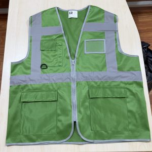 mühendis yelek 120 grm çimen yeşil ön