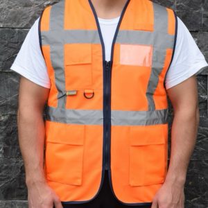 Yönetici Yelek Reflektörlü Renk Turuncu Ön