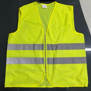 fileli ikaz yelek reflektörlü fermuarlı sarı renk ön
